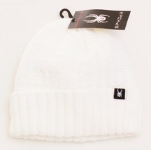 Spyder White Faux Fur Lined Knit Cuff Beanie Women&#39;s One Size NWT - £54.50 GBP