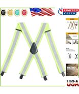 Adjustable Men&#39;s Utility Suspenders with Reflective Straps - Comfort &amp; S... - $1,290.26 MXN