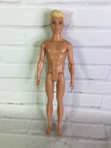 2016 Mattel Fashionistas Ken Barbie Male Doll Blonde Molded Hair Blue Eyes Nude - $13.85