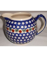 Hand Made BOLESLAWIEC Polish Pottery 4 3/4&quot; tall 24 oz NATURE PATTERN PI... - $750.41 MXN