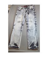 Switch Remarkable Jeans 36x32 Gray Distressed Denim Slim Straight NWT - $49.28 CAD