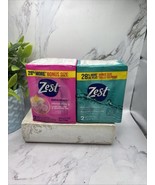 Zest Bar Soap 4.12 oz 2 Bars Scent Lush Orchid &amp; Almond 2 Bars Refreshin... - $14.59