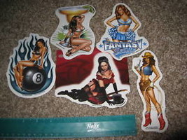 Set of 5 new STICKERS Sexy HOT Babes Girls CHECK IT OUT - £4.70 GBP