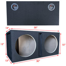 Pro Dual 10&quot; Ported Subwoofer Enclosure Car Audio Speaker Box All Mdf - £115.98 GBP