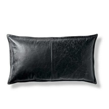 Genuine Leather Cushion Cover black Lambskin Pillow Home Decor pillow 25 - £34.82 GBP+