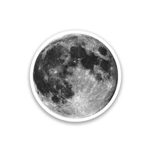 Full Moon Vinyl Sticker 3&quot;&quot; Wide Includes Two Stickers New - $11.68