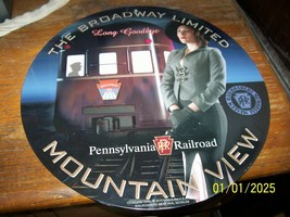 Pennsylvania RR The Broadway Limited Metal Sign 14&quot; Around Mint - $468.48 MXN