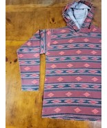 1980s Southwest Western Pink &amp; Maroon Hoodie Ladies Size S Pink Striped ... - £23.69 GBP