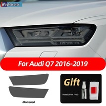 2Pcs Car Headlight Protective Film Transparent Smoked Black TPU Sticker For  Q7  - £78.54 GBP