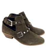 Rebecca Minkoff Abigail Buckle Booties Brown Suede Size 7 Cutout Ankle B... - $43.56