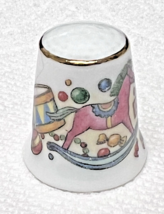 Older Thimble Children&#39;s Toys Rocking Horse Drum Horn Bone China Westche... - $228.88 MXN
