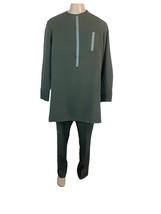 Men&#39;s Green Unbranded African 2 pc Kaftan. One Size. 100% Polyester. - $41.58