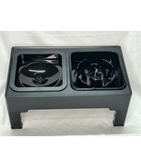 2-in-1 Elevated Adjustable Dog Slow Feed and No-Spill Water Bowls Person... - €25,47 EUR