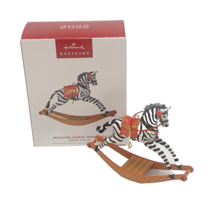 2022 HALLMARK Keepsake Rocking Horse Memories Zebra Christmas Ornament Box - £11.81 GBP