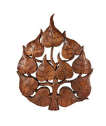 Enlighten Pho Bodhi Tree Leaf Hand Carved Wall Art - £32.24 GBP