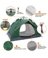 Instant Pop-Up Waterproof Camping Tent for 2-3 People - $46.11