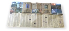 North Carolina 1981-1982 Vintage Map &amp; Guide To Points Of Interest - $107.73 MXN