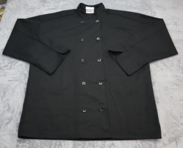 Uncommon Threads Shirt Unisex XL Black Double Breasted Uniform Kitchen Chef - $24.73