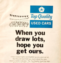 1966 Chrysler Plymouth Used Cars Advertisement Vintage Automobilia DWF27 - $19.99