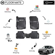 3D Molded Interior Car Floor Mat for Mitsubishi Eclipse Cross 2017-2021 (Black) - $93.95