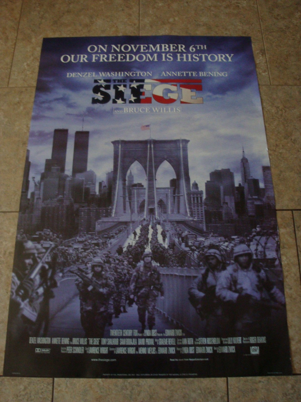 THE SIEGE - MOVIE POSTER - $3.00