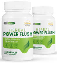 2 Pack Herbal Power Flush, ayuda digestiva extra fuerte-60 Cápsulas x2 - £56.30 GBP