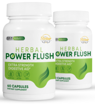 2 Pack Herbal Power Flush, ayuda digestiva extra fuerte-60 Cápsulas x2 - £55.81 GBP