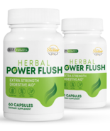 2 Pack Herbal Power Flush, ayuda digestiva extra fuerte-60 Cápsulas x2 - $98.30 CAD