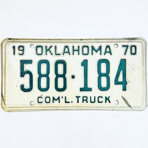 1970 United States Oklahoma Commercial Truck License Plate 588-184 - $17.55 CAD