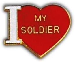 I LOVE MY SOLDIER HEART ARMY PIN - £11.13 GBP