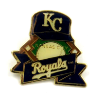 Vintage 1990s Kansas City Royals Lapel Pin Hat Button - $9.85