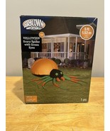 Scary Spider Airblown Gemmy Inflatable Halloween 5&#39; Light-Up Yard Lawn D... - $59.39
