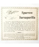 Ayer&#39;s Sarsaparilla Sparrow 1897 Advertisement Victorian Quack Medicine ... - $19.99
