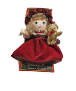 Vintage Cuddle Wit Christmas Plush Doll Plush Red Teddy Bear Music 1994 17&quot; - $21.83