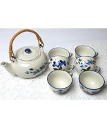 Vintage CHIKANG teapot and 6 cups handpainted - £19.88 GBP