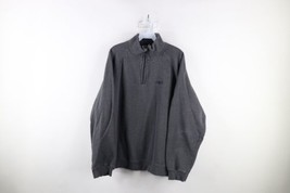 Vintage Reebok Mens XL Distressed Classic Logo Half Zip Pullover Sweatshirt Gray - $49.45
