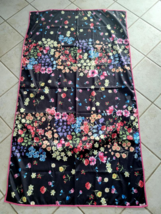 Johnny Was EDLEY Floral Print Reversible Beach Towel with Bag W40&quot; x L70&quot; - $38.39