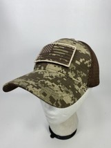 US Veteran American Flag Patch Digital Camo Hat OSFA Air Force Army Mari... - $18.76