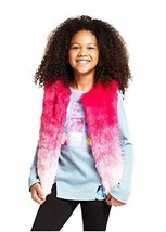 NWT Trolls Girls&#39; Size XS Printed Pink Fur Vest - £12.62 GBP