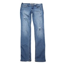 Hollister Jeans Womens 27 Blue Skinny Low Rise Distress Medium Wash Deni... - £22.77 GBP