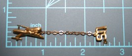 Vintage WWII US Four Engine Seaplane Gold Toned Sweetheart Chain/Pin World War 2 - £38.91 GBP