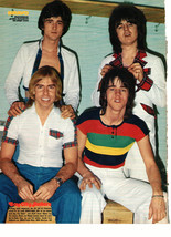 Bay City Rollers teen magazine pinup clipping sitting on wood blocks 197... - £2.76 GBP
