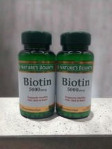 *2* Nature&#39;s Bounty Biotin 5000mcg 72ct Rapid Release Softgels EXP 08/25 - £14.86 GBP