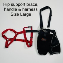 LISPOO Dog Hip Support Brace (Left &amp; Right) and Handle with Red Harness, LARGE - £51.57 GBP