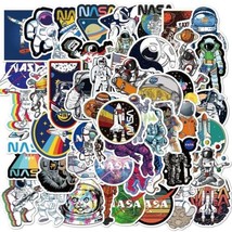 50 PCS Space Themed NASA Stickers Adventure Decals Laptop Binder Free Shipping! - £6.41 GBP