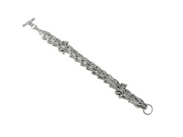 Zeckos Chrome Plated Dragon Link Toggle Clasp Bracelet - £11.35 GBP