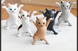 5 Pcs Cat Pen Holder Figurines Garden Home Desk Decor Mini Kitty Miniatures new - £13.99 GBP