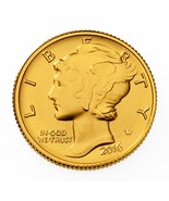 2016-W 1/10 Oz. Gold Mercury Dime with Original Case - £411.86 GBP