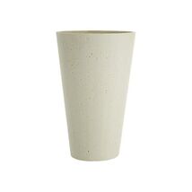 Premier Housewares Cylinder Tapered Polyresin Vase - 24 X 15 X 15 cm, Wh... - $41.00