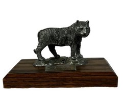 Vtg Exxon Oil Pewter Tiger Award Best Known Record 7.4 M Safe Hours Production - £72.10 GBP